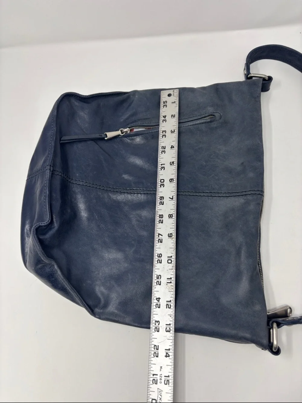 Hobo | Leather Shoulder Bag blue grey